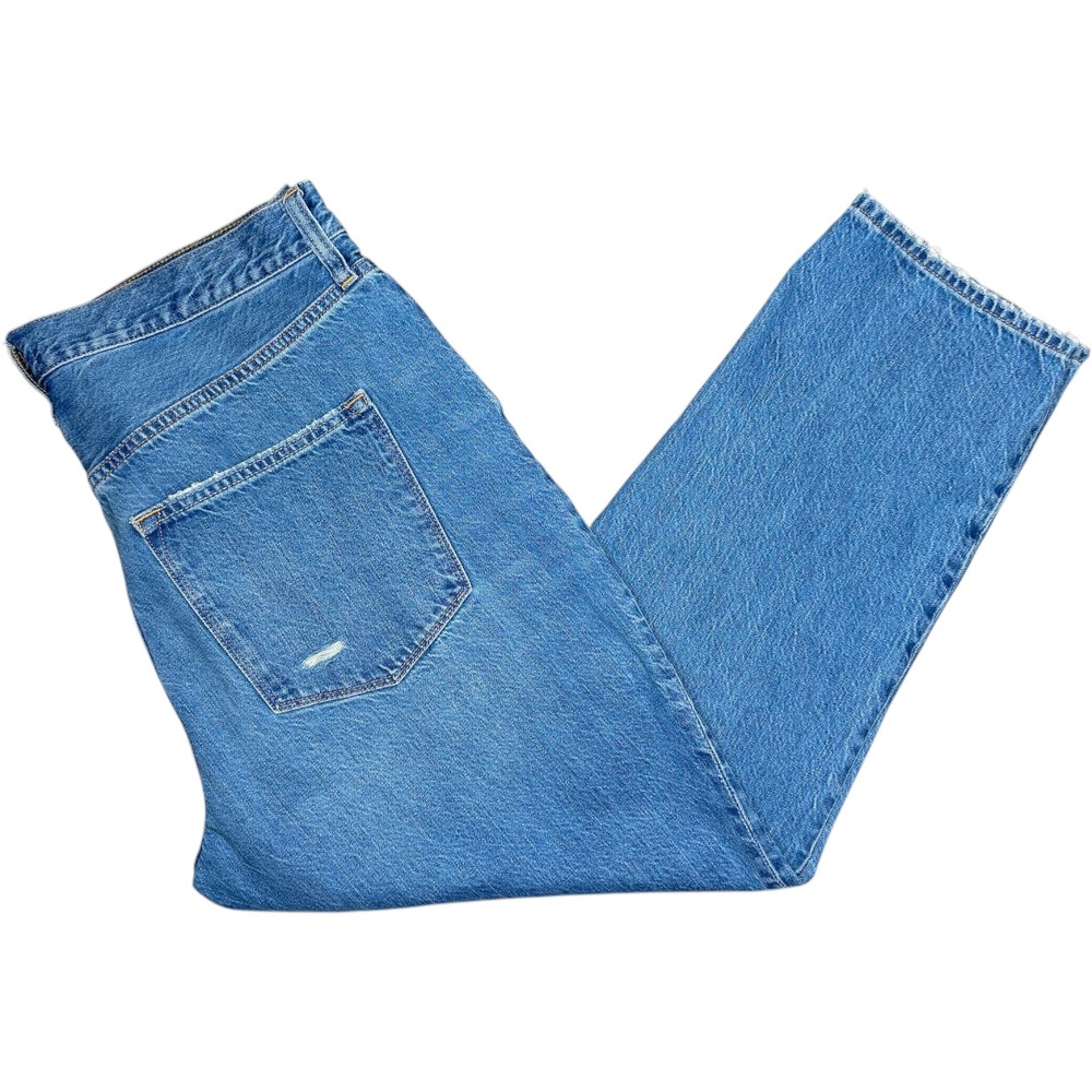 J. Crew Women's Premium Edition High Rise Straight Crop Button Fly Blue Jeans 32